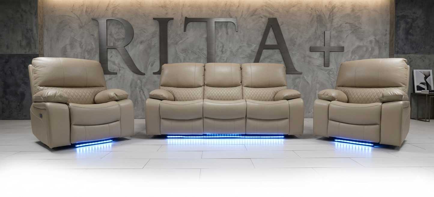 Rita Plus Leather Electric Recliner Sofa