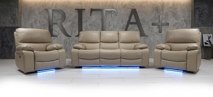 Rita Plus Leather Electric Recliner Sofa