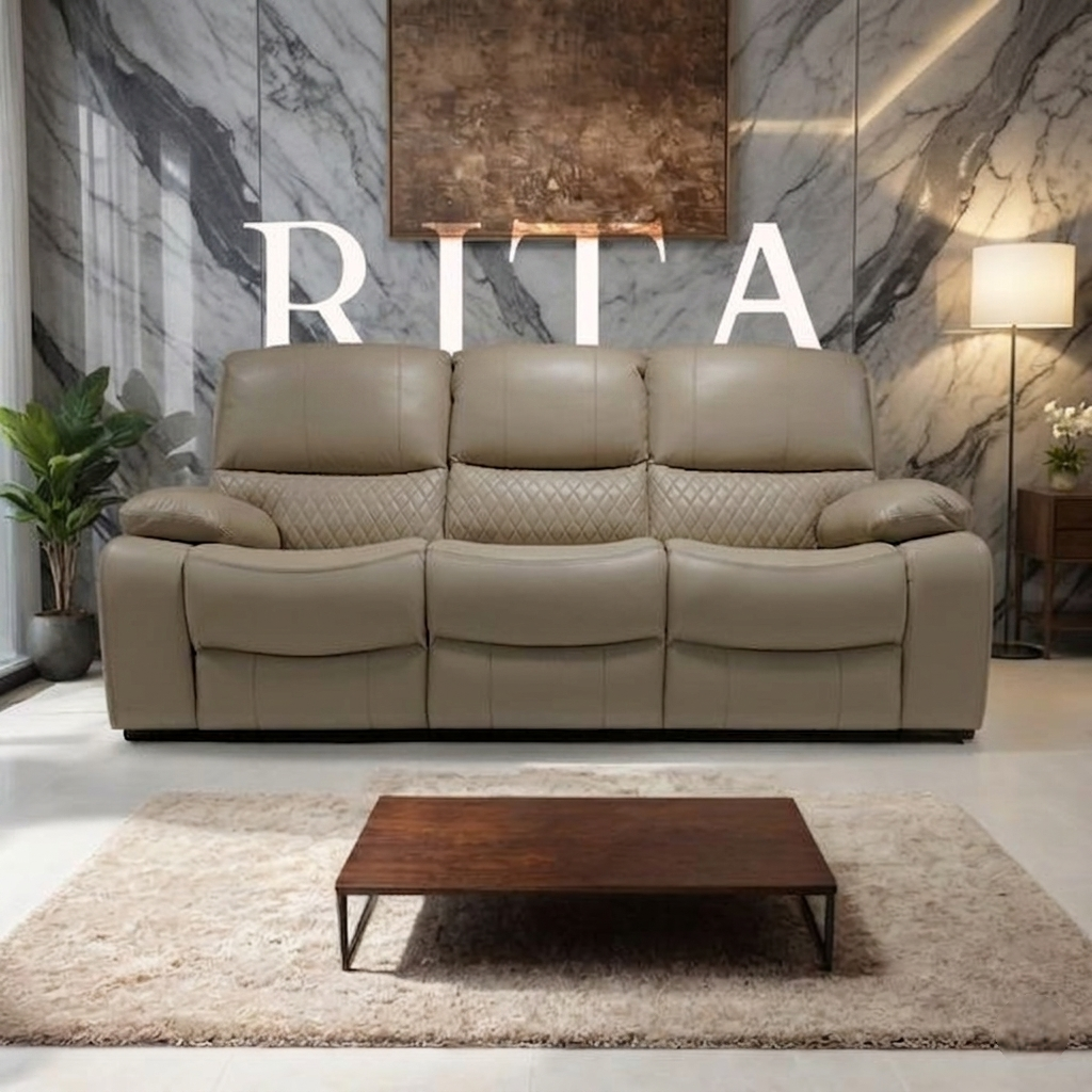 Rita Leather Manual Recliner Sofa