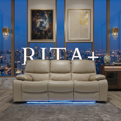 Rita Plus Leather Electric Recliner Sofa
