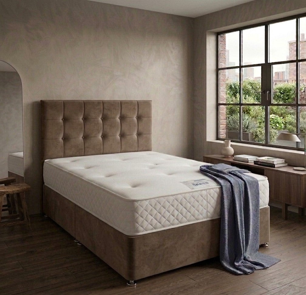 Hilton Cubed Headboard Divan Bed