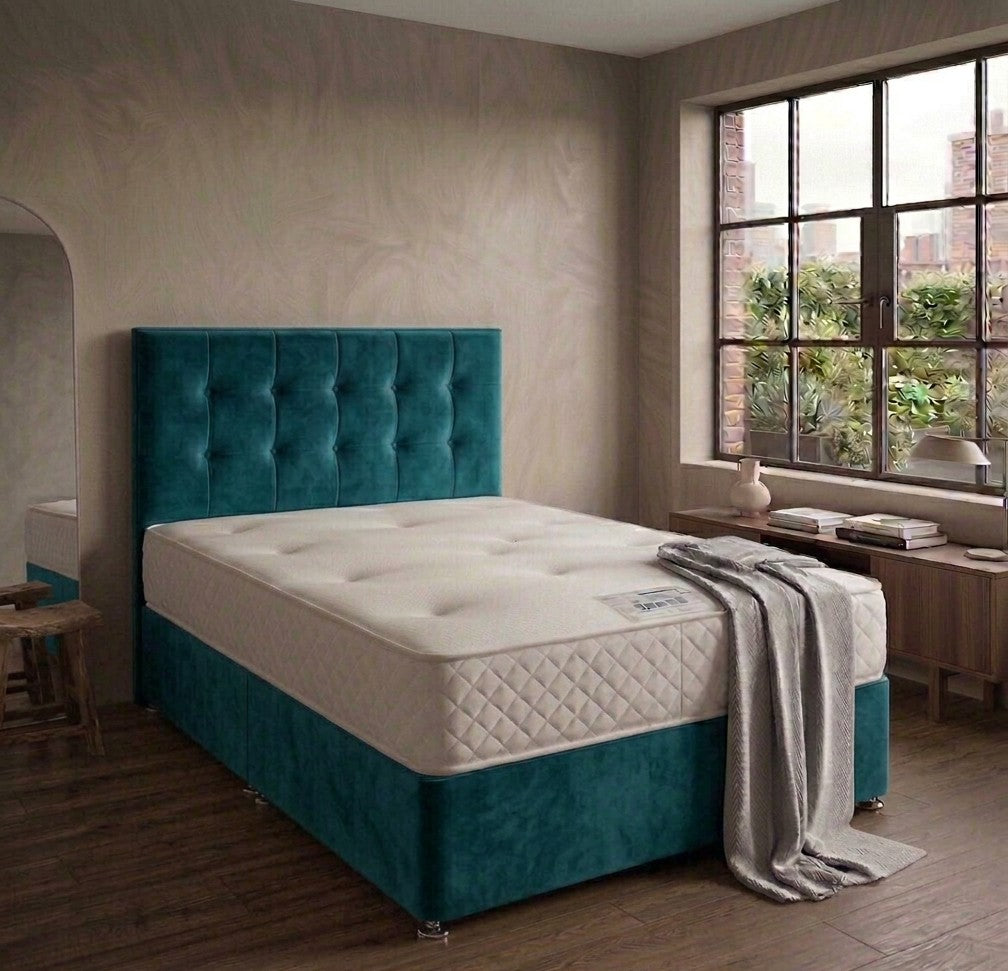 Hilton Cubed Headboard Divan Bed
