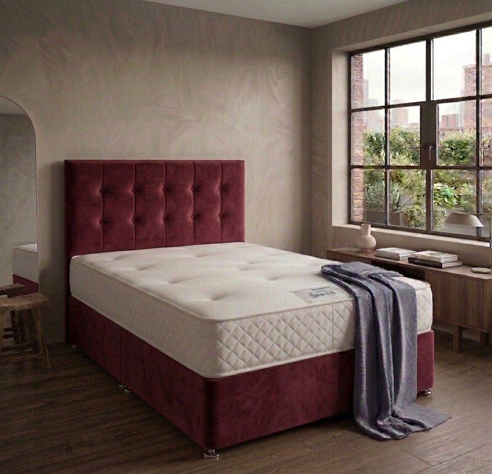 Hilton Cubed Headboard Divan Bed