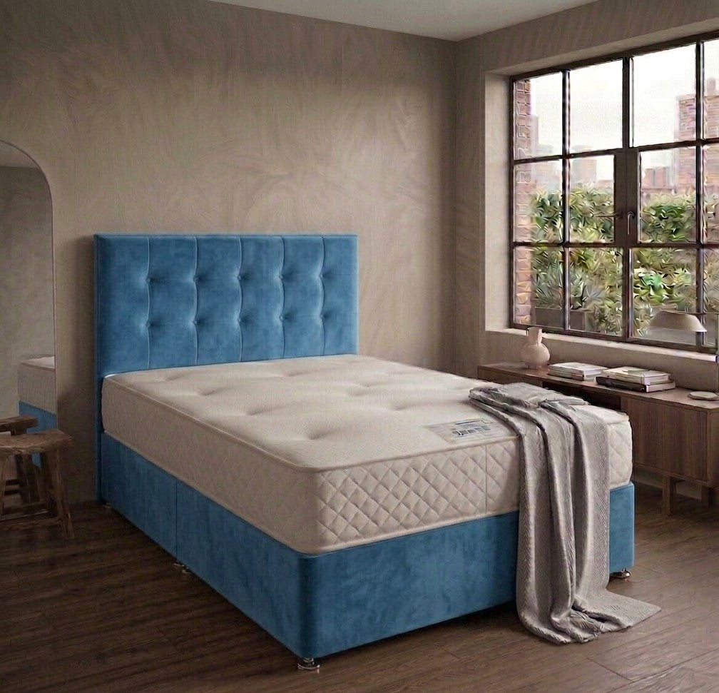 Hilton Cubed Headboard Divan Bed