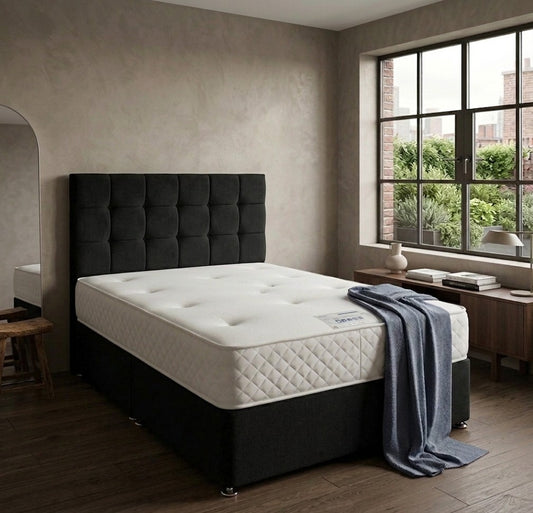 Hilton Cubed Headboard Divan Bed