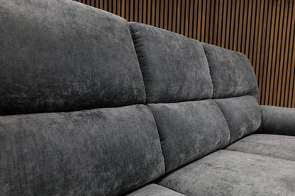 Gretal Air Leather & Grey Fabric Sofa