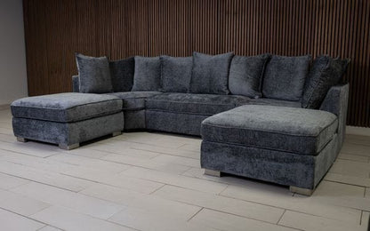 Easton Scatterback U Shape Fabric Sofa