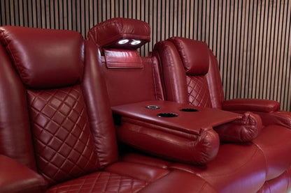 Ashbyrne Leather Electric Recliner Sofa