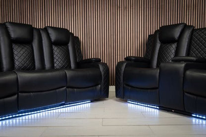 Ashbyrne Leather Electric Recliner Sofa
