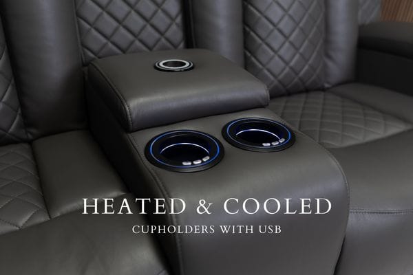 Ashbyrne Leather Electric Recliner Sofa