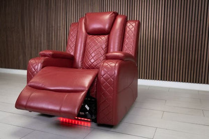 Ashbyrne Leather Electric Recliner Sofa