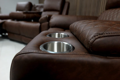 Roman Air Leather Manual Recliner Sofa