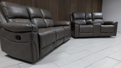 Roman Air Leather Manual Recliner Sofa