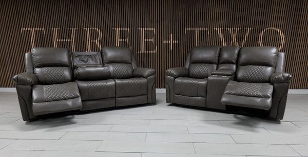 Roman Air Leather Manual Recliner Sofa