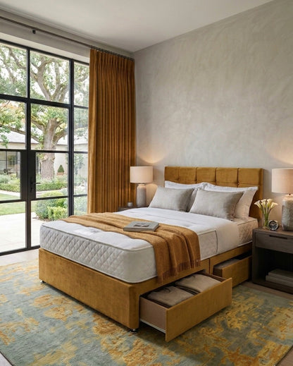Hilton Cubed Headboard Divan Bed